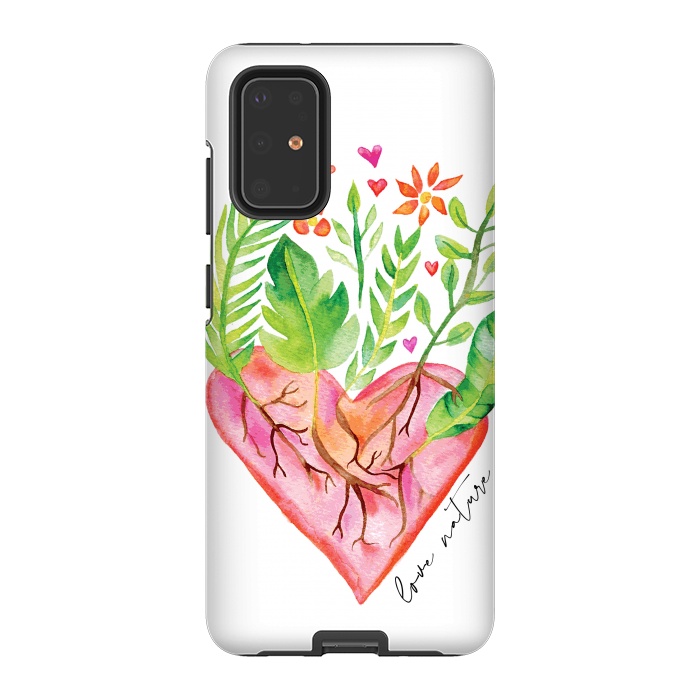 Galaxy S20 Plus StrongFit Greenies Love by Pom Graphic Design