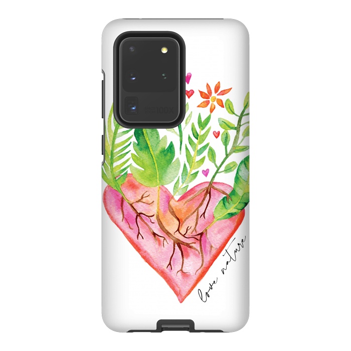 Galaxy S20 Ultra StrongFit Greenies Love by Pom Graphic Design