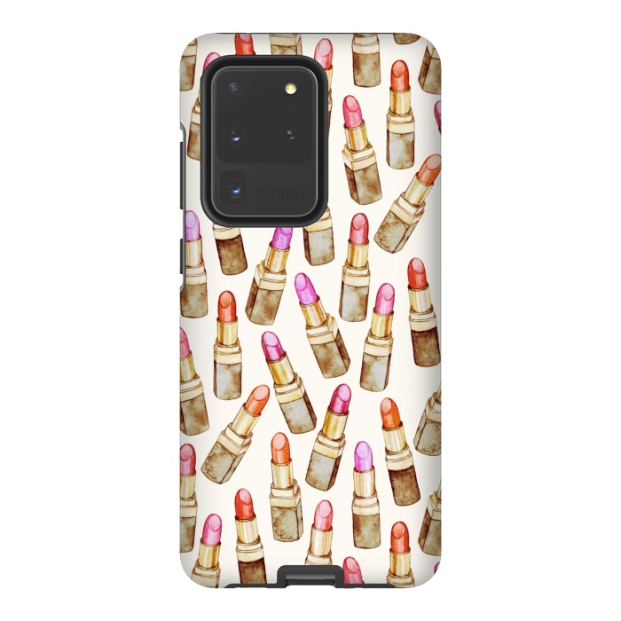 Galaxy S20 Ultra StrongFit Lots of Little Golden Lipsticks by Micklyn Le Feuvre