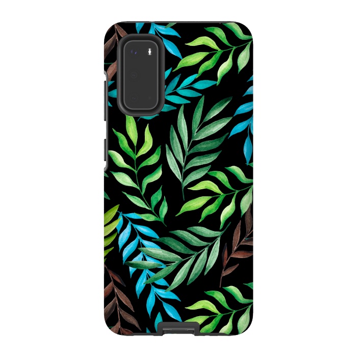 Galaxy S20 StrongFit Tropical leaves by Julia Badeeva