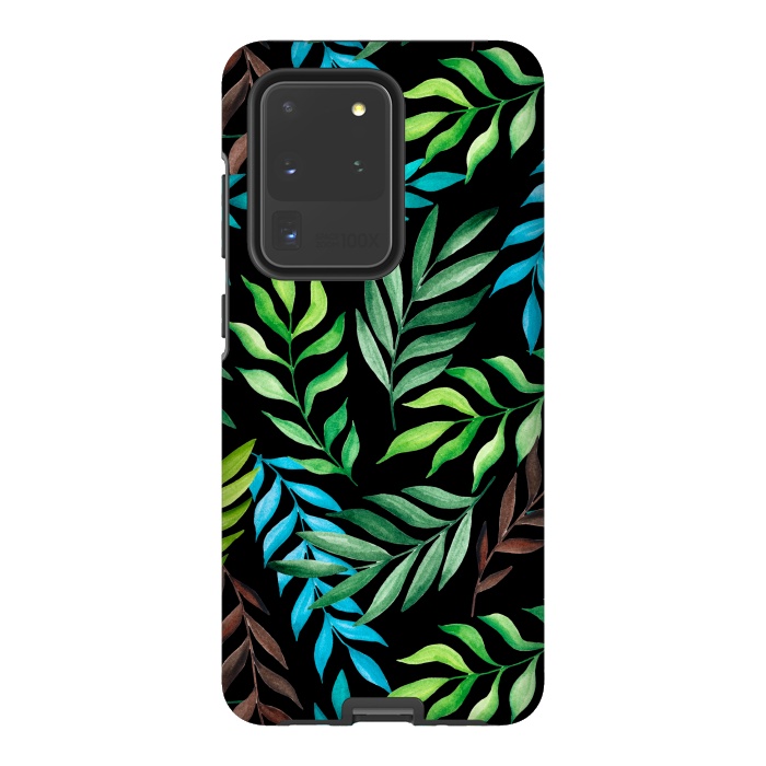Galaxy S20 Ultra StrongFit Tropical leaves by Julia Badeeva