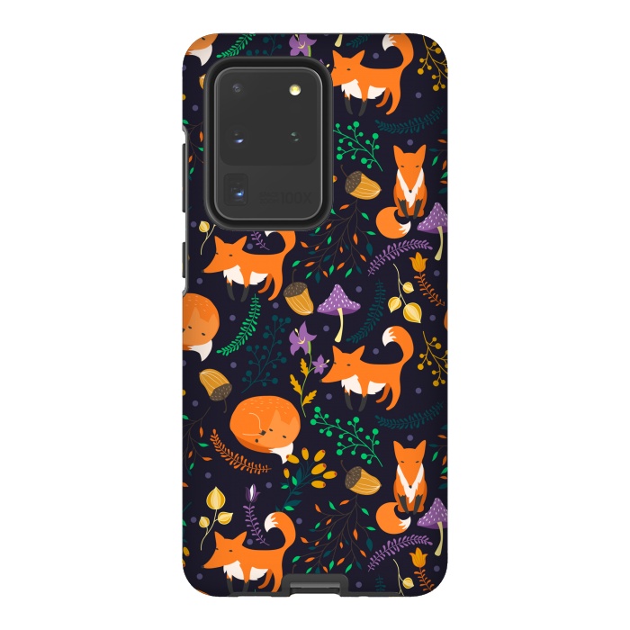 Galaxy S20 Ultra StrongFit Cute foxes by Julia Badeeva