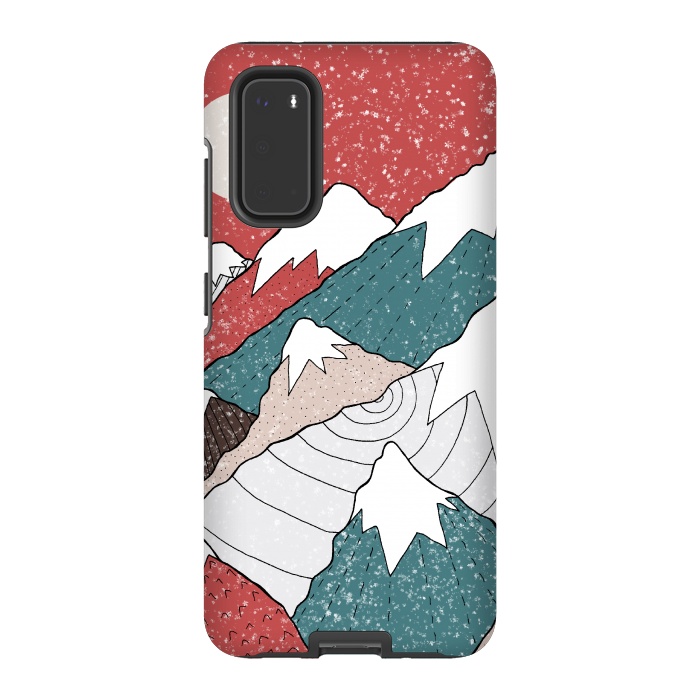 Galaxy S20 StrongFit The winter snow peaks by Steve Wade (Swade)