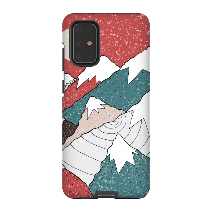 Galaxy S20 Plus StrongFit The winter snow peaks by Steve Wade (Swade)