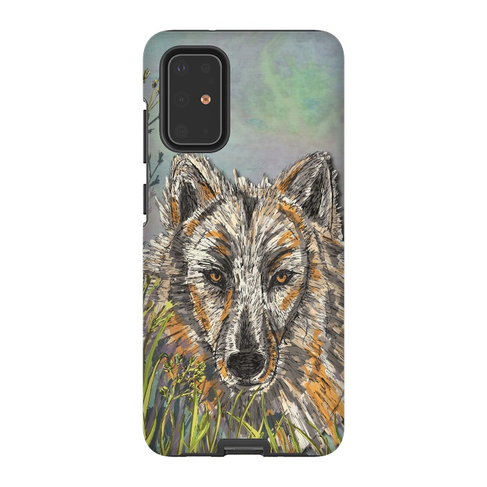 Galaxy S20 Plus StrongFit Wolf I by Lotti Brown