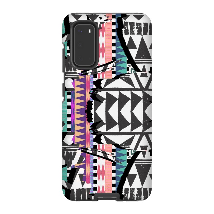 Galaxy S20 StrongFit Colourful African inspired ethnic print by Oana 
