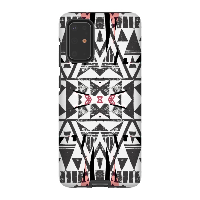 Galaxy S20 Plus StrongFit Ethnic tribal triangles by Oana 