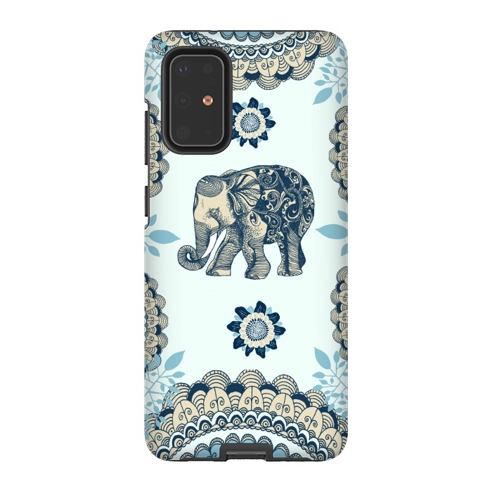 Galaxy S20 Plus StrongFit Elephant Blue by Rose Halsey