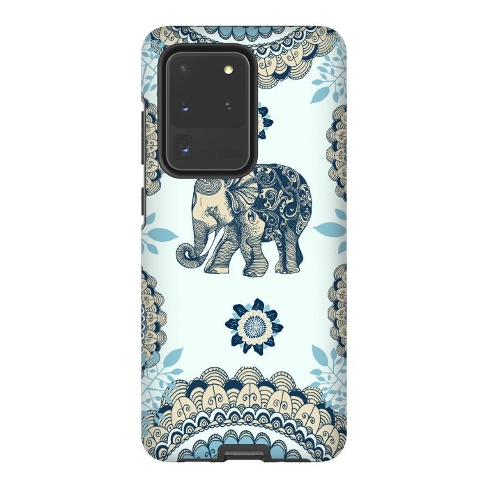 Galaxy S20 Ultra StrongFit Elephant Blue by Rose Halsey