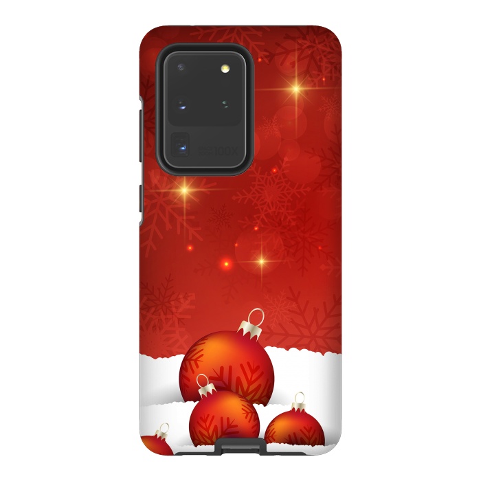 Galaxy S20 Ultra StrongFit Red Christmas by Texnotropio