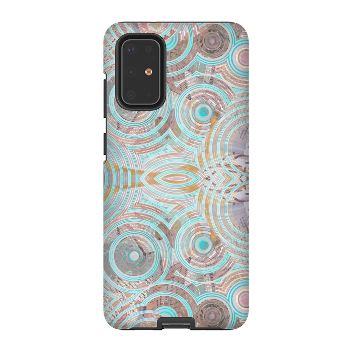 Galaxy S20 Plus StrongFit Pastel playful African inspired circle sketch pattern by Oana 