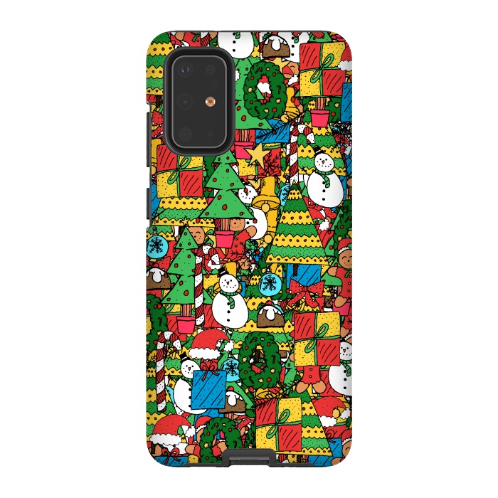 Galaxy S20 Plus StrongFit Merry Christmas pattern by Steve Wade (Swade)