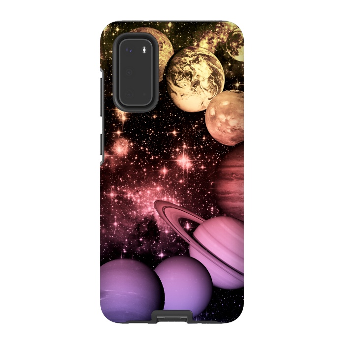 Galaxy S20 StrongFit Pastel gradient Solar System space art by Oana 