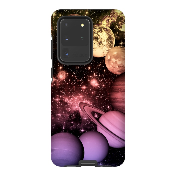 Galaxy S20 Ultra StrongFit Pastel gradient Solar System space art by Oana 