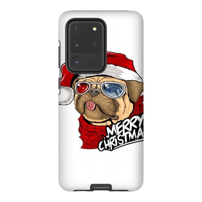 Galaxy S20 Ultra StrongFit cute santa dog  by haroulita