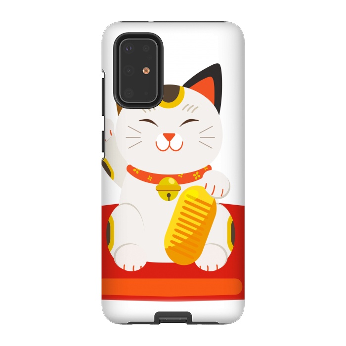 Galaxy S20 Plus StrongFit lucky cat by haroulita