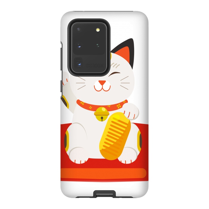 Galaxy S20 Ultra StrongFit lucky cat by haroulita