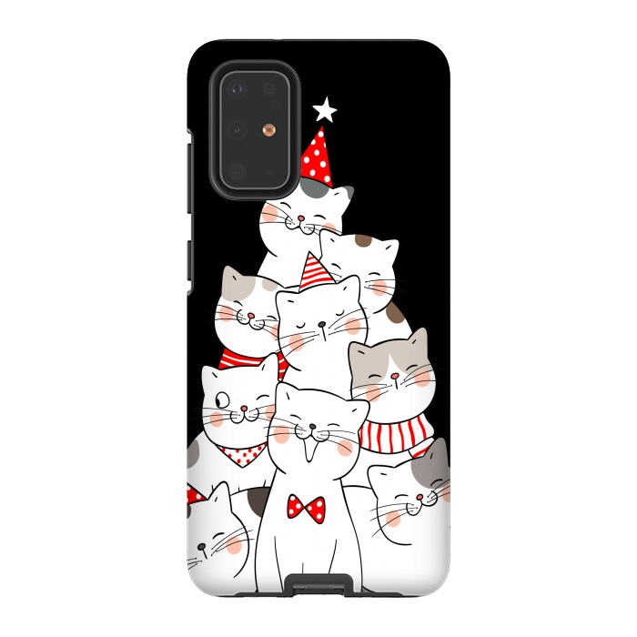 Galaxy S20 Plus StrongFit christmas cats by haroulita