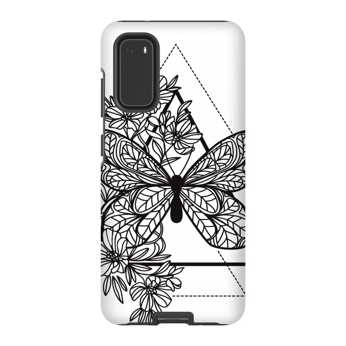 Galaxy S20 StrongFit bw butterfly by haroulita
