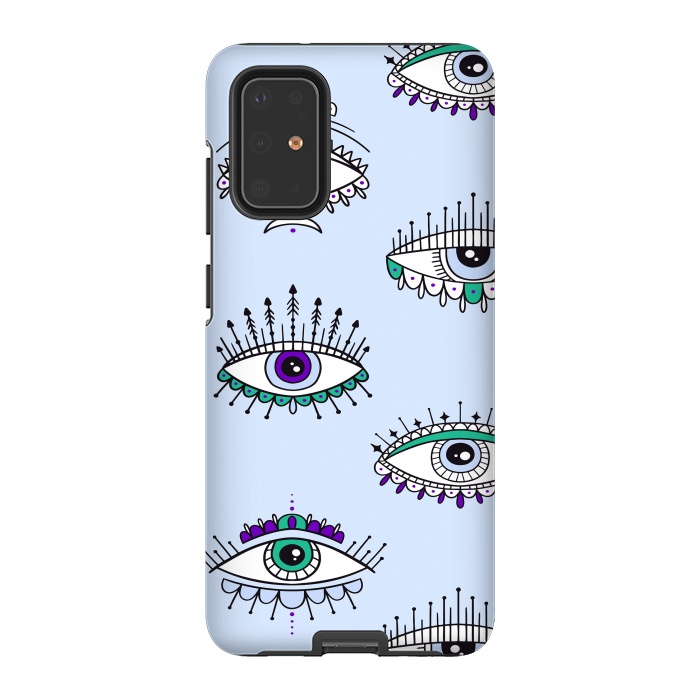 Galaxy S20 Plus StrongFit evil eyes by haroulita