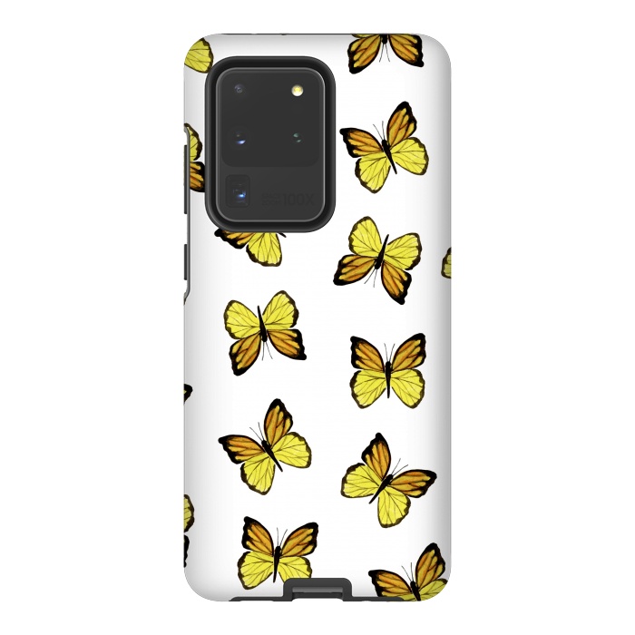 Galaxy S20 Ultra StrongFit Yellow butterflies by Julia Badeeva
