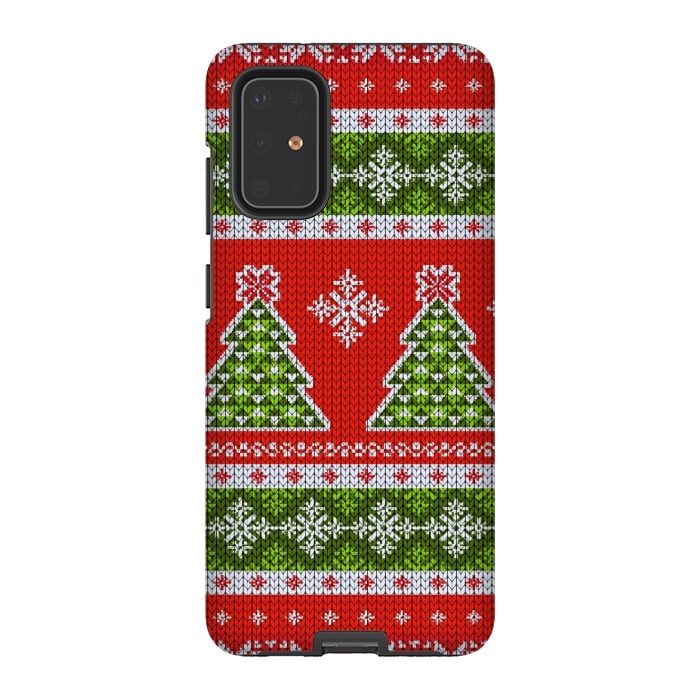 Galaxy S20 Plus StrongFit Ugly christmas sweater pattern  by Winston