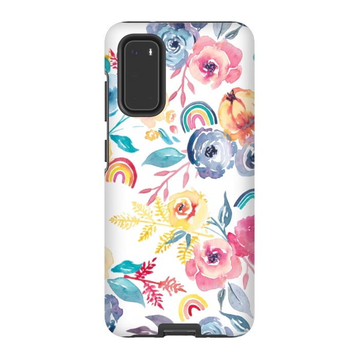 Galaxy S20 StrongFit Roses and Rainbows by gingerlique