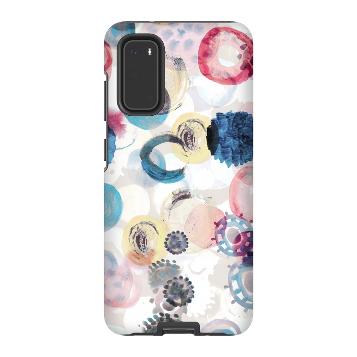 Galaxy S20 StrongFit Colorful painted spots by Oana 