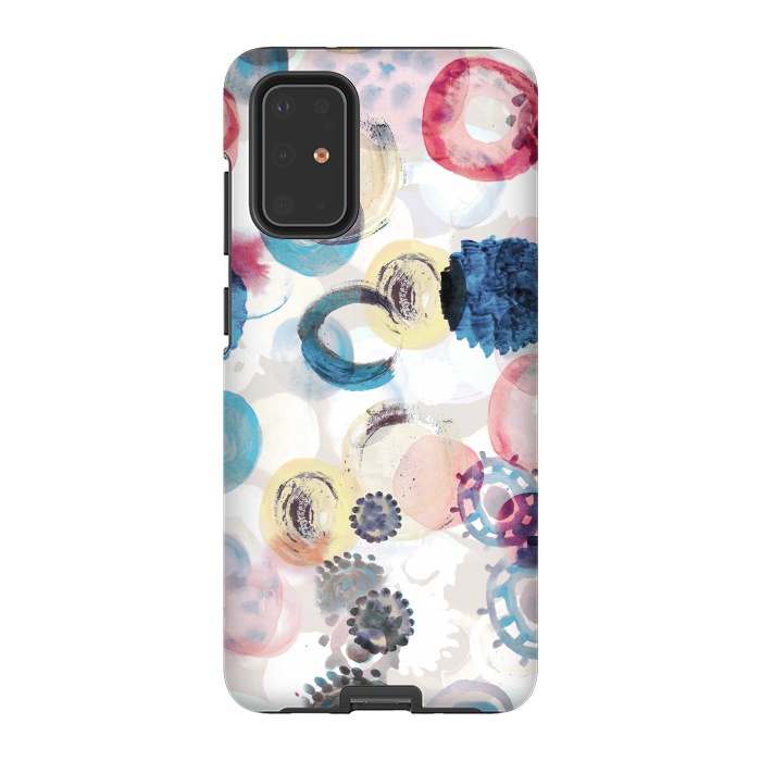 Galaxy S20 Plus StrongFit Colorful painted spots by Oana 