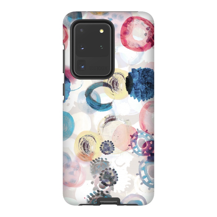 Galaxy S20 Ultra StrongFit Colorful painted spots by Oana 