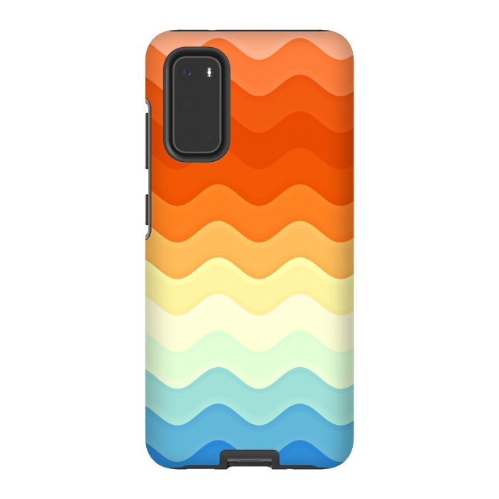 Galaxy S20 StrongFit Color Waves by Creativeaxle
