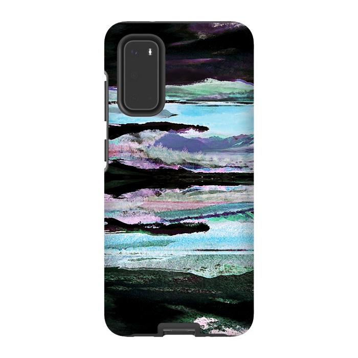 Galaxy S20 StrongFit Mountain landscape textured modern painting by Oana 