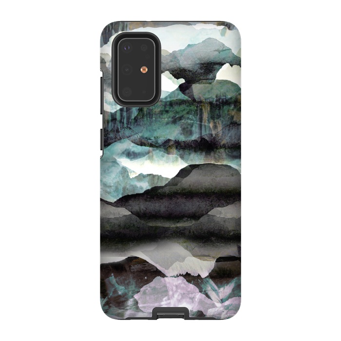 Galaxy S20 Plus StrongFit stylised mountain landscape art by Oana 