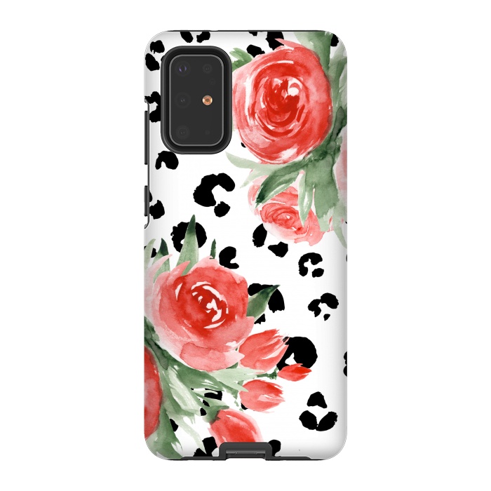 Galaxy S20 Plus StrongFit Roses and leopard by Julia Badeeva