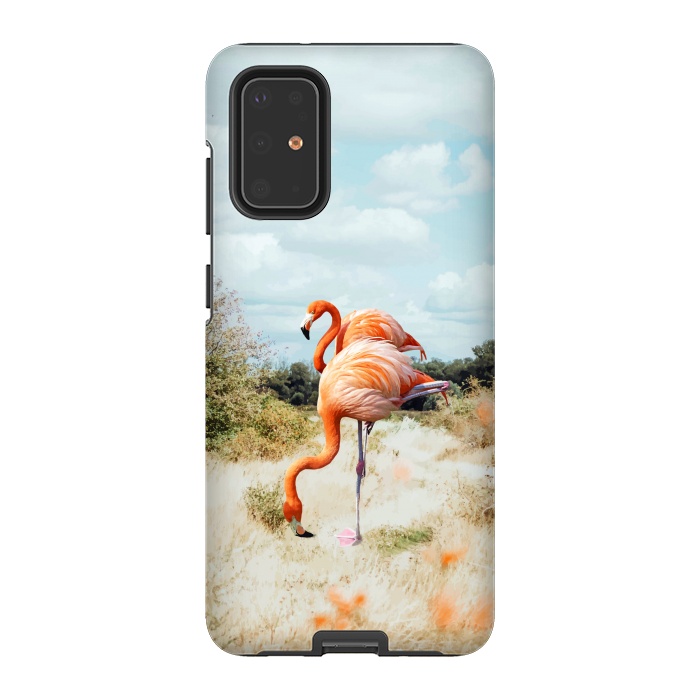 Galaxy S20 Plus StrongFit Flamingo Couple by Uma Prabhakar Gokhale