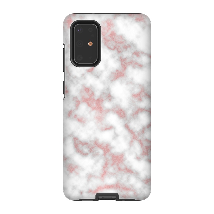 Galaxy S20 Plus StrongFit Rose Gold Marble Texture by Julie Erin Designs