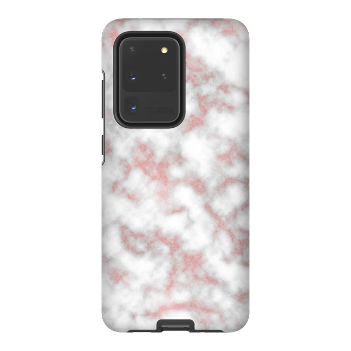 Galaxy S20 Ultra StrongFit Rose Gold Marble Texture by Julie Erin Designs