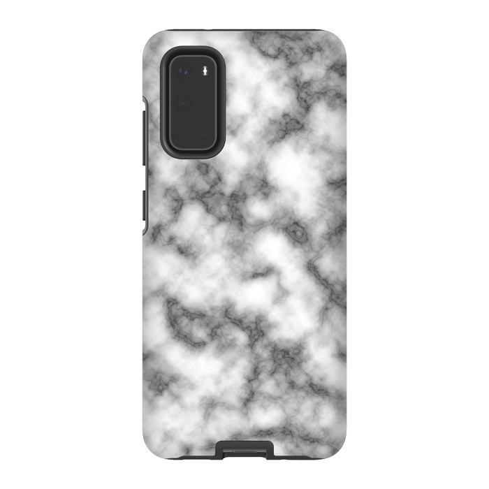 Galaxy S20 StrongFit Black and White Marble Texture by Julie Erin Designs