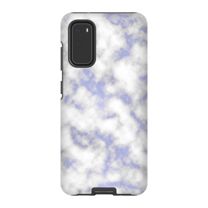 Galaxy S20 StrongFit Blue and White Marble Texture by Julie Erin Designs