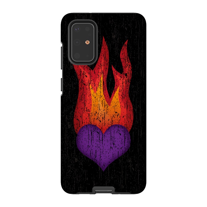 Galaxy S20 Plus StrongFit Heart on Fire by Majoih