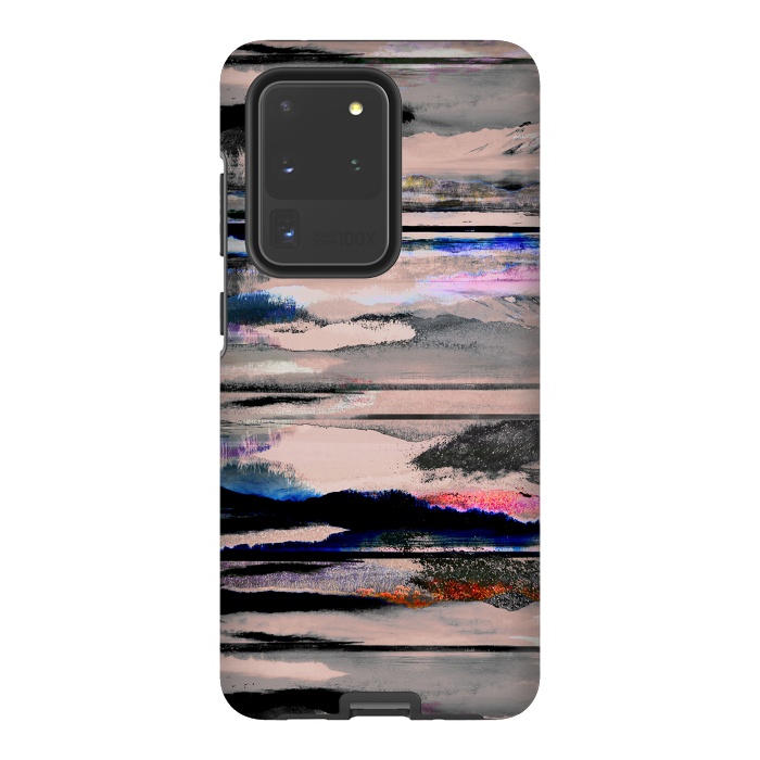 Galaxy S20 Ultra StrongFit Mountain landscape brushed painted pattern by Oana 