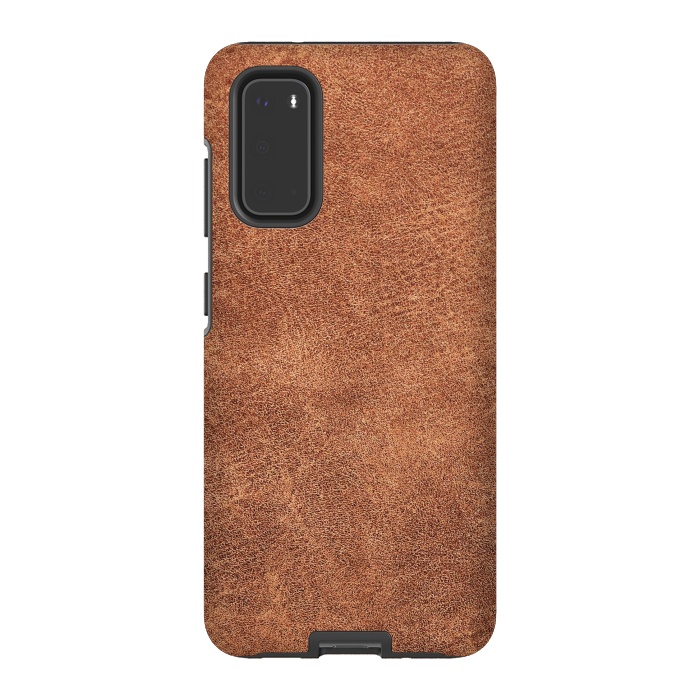 Galaxy S20 StrongFit Brown leather texture  by Winston