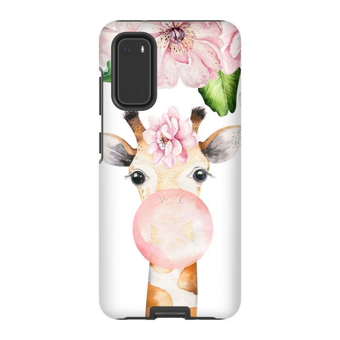 Galaxy S20 StrongFit Flower Giraffe With Chewing gum by  Utart