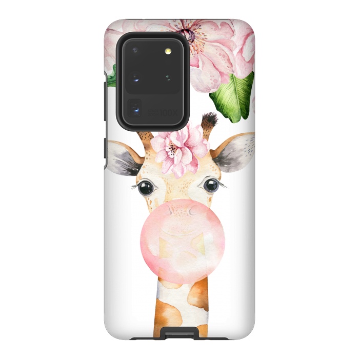 Galaxy S20 Ultra StrongFit Flower Giraffe With Chewing gum by  Utart
