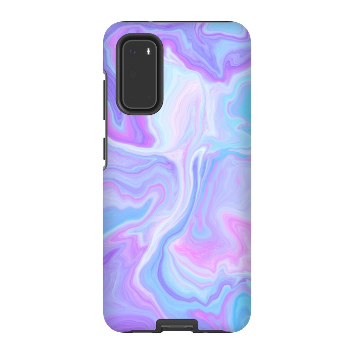 Galaxy S20 StrongFit Blue pink purple marble by Jms