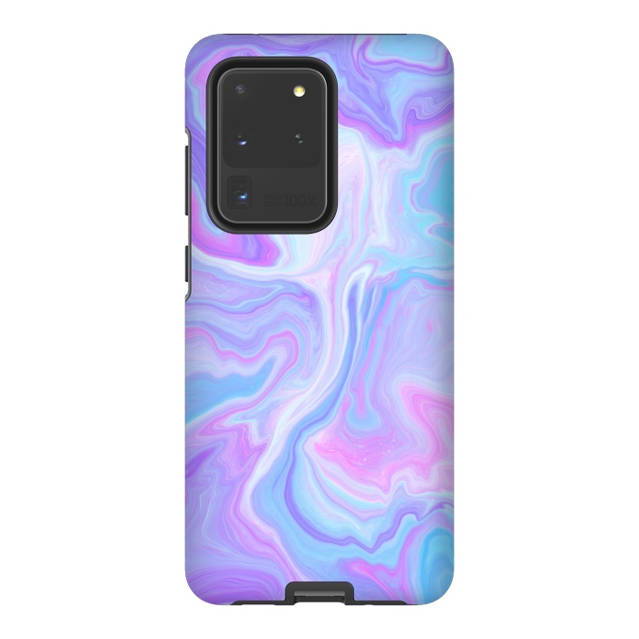 Galaxy S20 Ultra StrongFit Blue pink purple marble by Jms
