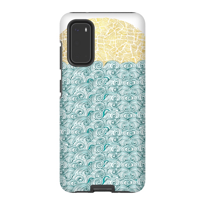 Galaxy S20 StrongFit Tribal Sea and Ocean by Pom Graphic Design