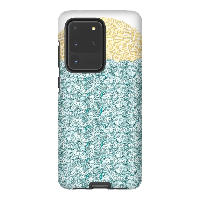Galaxy S20 Ultra StrongFit Tribal Sea and Ocean by Pom Graphic Design