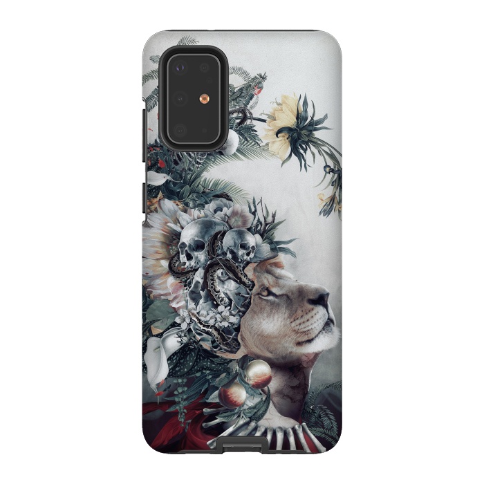 Galaxy S20 Plus StrongFit Lion and Skulls by Riza Peker