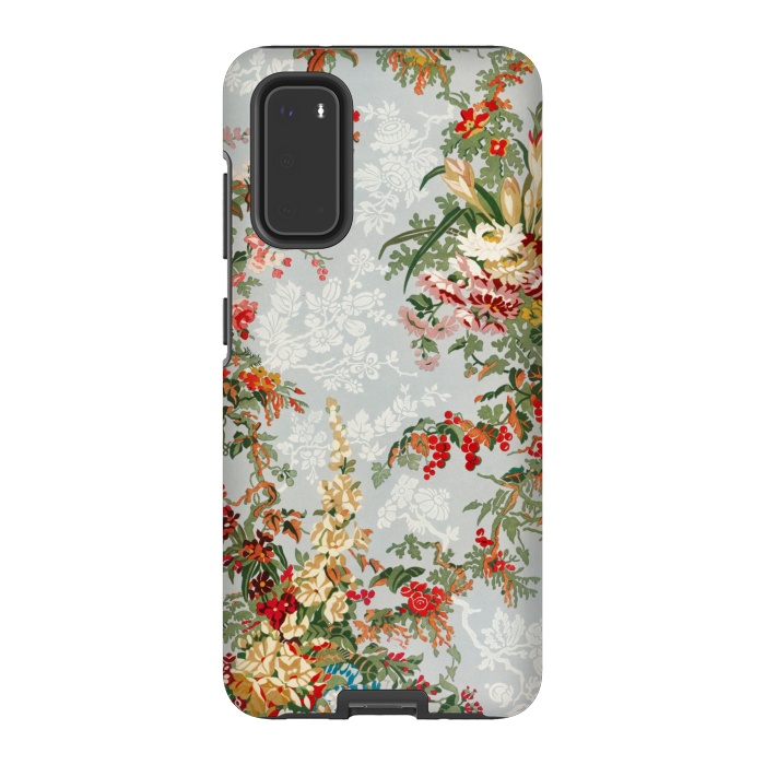 Galaxy S20 StrongFit Industrial Floral Print by Zala Farah